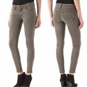 Mother "The Looker pop!" Brown Low Rise Skinny Jeans in Dye-Clay